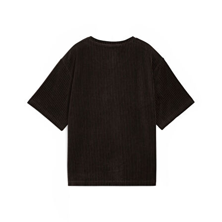 Puma Ess Elevated Velour Tee Kadın Yetişkin T-shirt