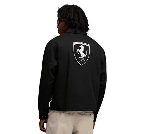 632749-01 Puma Ferrari Lifestyle Jacket Erkek Ceket Siyah