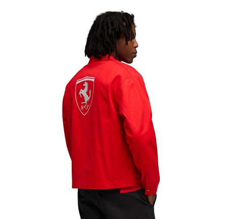 632749-02 Puma Ferrari Lifestyle Jacket Erkek Ceket Kırmızı