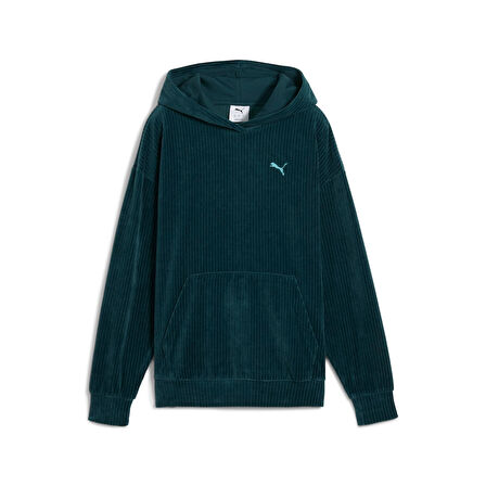 Puma Ess Elevated Velour Hoodie Kadın Yetişkin Sweatshirt