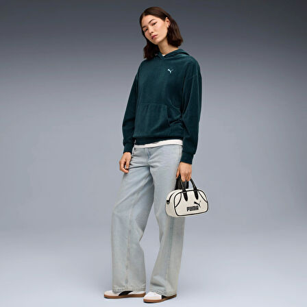 Puma Ess Elevated Velour Hoodie Kadın Yetişkin Sweatshirt