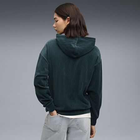 Puma Ess Elevated Velour Hoodie Kadın Yetişkin Sweatshirt