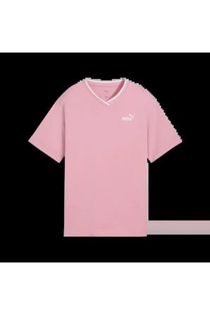 ESS Relaxed V-Neck Tee Pembe Kadın T-Shirt