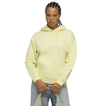 Ess Small No. 1 Logo Kadın Sarı Günlük Stil Sweatshirt 68239735