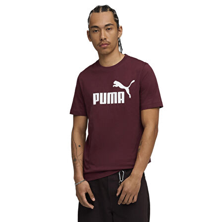 Ess No. 1 Logo Erkek Bordo Günlük Stil T-Shirt 68253396