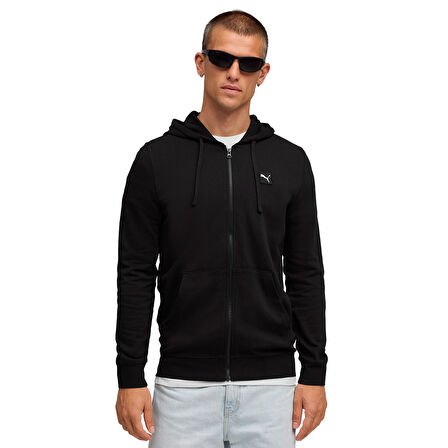 Ess Elevated Fz Hoodie Erkek Siyah Günlük Stil Sweatshirt 68825601