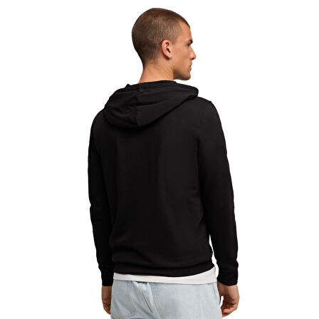 Ess Elevated Fz Hoodie Erkek Siyah Günlük Stil Sweatshirt 68825601