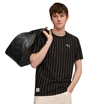 688220-01 Puma Class Striped Tee Erkek T-Shirt