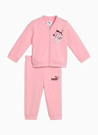 Puma Düz Pembe Kız Çocuk Eşofman Takımı 68973227T-MINICATS Full-Zip S