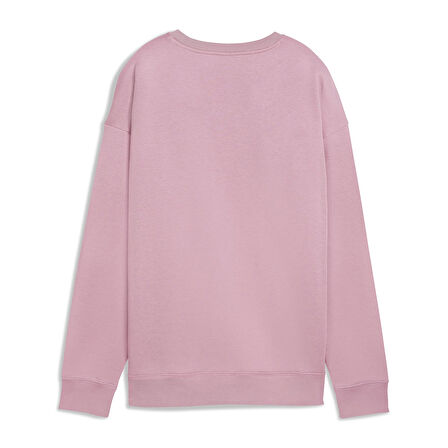 Ess Small Logo Relaxed Crew Kadın Pembe Günlük Stil Sweatshirt 63326865