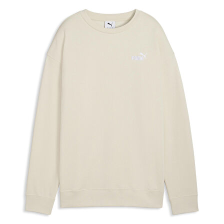 Ess Small Logo Relaxed Crew Kadın Bej Günlük Stil Sweatshirt 63326887