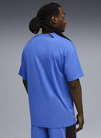 Puma 63049905 Posterize Tee II Mountain Mavi Yuvarlak Yaka Regular Fit Düz Erkek T-Shirt