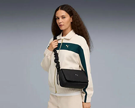 Puma Slouchy Crossbody Bag Omuz Çantası-En: 24 cm, Boy: 14 cm, Derinlik: 8 cm 09184604 Siyah