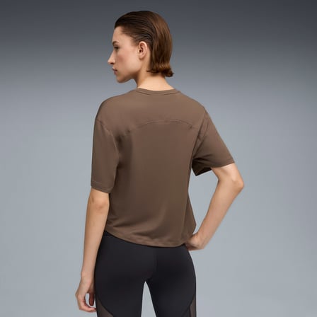 Puma Cloudspun Oversized Kadın Kahverengi Antrenman T-Shirt