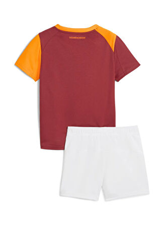 Puma Lastikli Bel Standart Turuncu - Kırmızı Erkek Çocuk Şort Takım 77983101-GSK Home Minikit w/o Socks