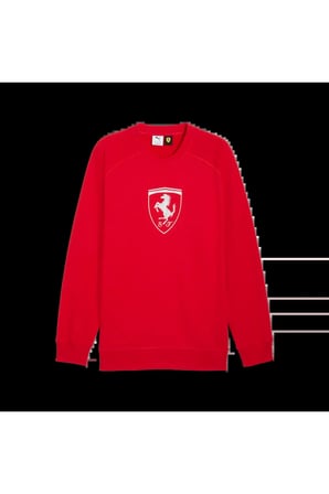 Ferrari Tonal Shield CN Kırmızı Erkek Sweatsirt