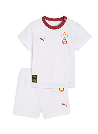 Puma Lastikli Bel Standart Beyaz - Turuncu Bebek Şort Takım 77983502-GSK Away Babykit w/o Socks