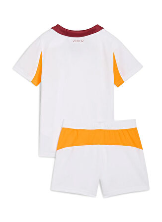 Puma Lastikli Bel Standart Beyaz - Turuncu Erkek Çocuk Şort Takım 77983202-GSK Away Minikit w/o Socks