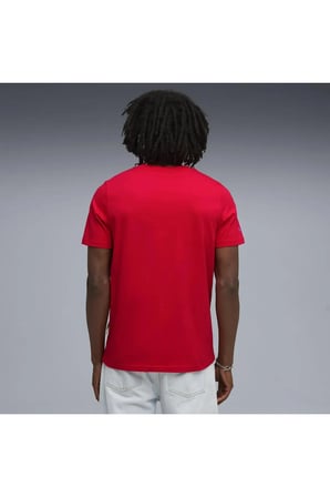 Ferrari Tonal Shield Tee Kırmızı Erkek T-Shirt