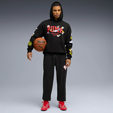 Puma Sticker Pack Pullover Hoodie Erkek Yetişkin Sweatshirt