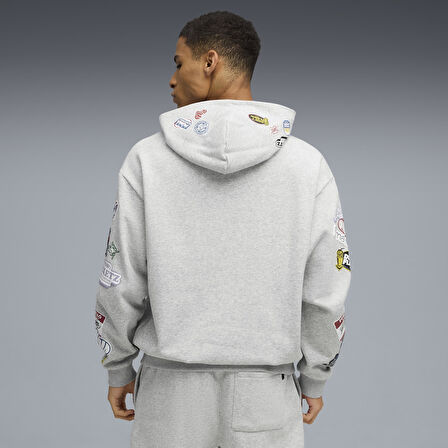 Puma Sticker Pack Pullover Hoodie Erkek Yetişkin Sweatshirt