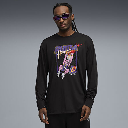 Puma Hoopstel LS Tee 632903-01 Tişört Erkek T-Shirt