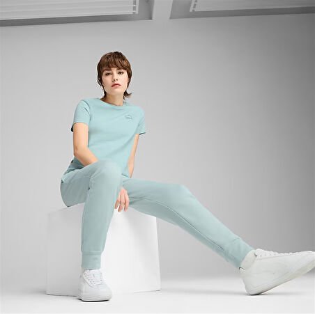 Puma Ess Elevated Tee Mavi Kadın Spor Tişört - 690894 67