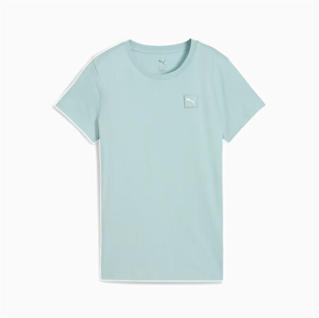 Puma Ess Elevated Tee Mavi Kadın Spor Tişört - 690894 67