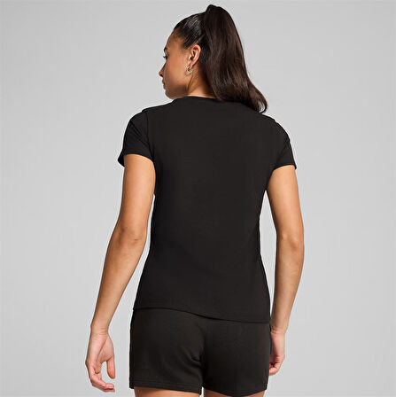 Puma Ess Elevated Tee Siyah Kadın Spor Tişört - 690894 01