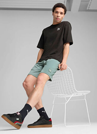 Puma 69089730 ESS ELEVATED Shorts 9 TR Yeşil Lastikli Bel Regular Fit Düz Erkek Şort