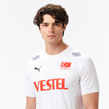 Puma Türkiye Voleybol Milli Takım Erkek Beyaz Voleybol Forması