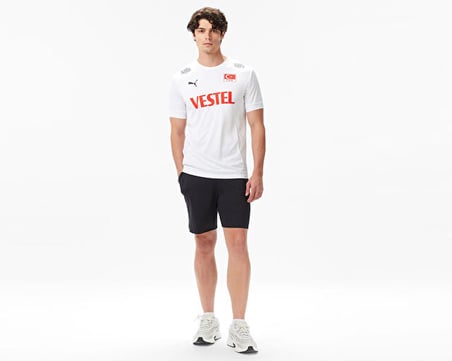 Puma Türkiye Voleybol Forması Erkek Voleybol Forması 70711604 Beyaz
