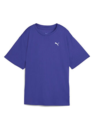 Puma 68951427 TRAINING Relaxed Tee Lapis Lacivert Yuvarlak Yaka Regular Fit Düz Kadın T-Shirt