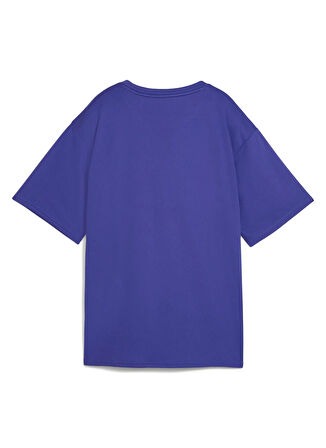 Puma 68951427 TRAINING Relaxed Tee Lapis Lacivert Yuvarlak Yaka Regular Fit Düz Kadın T-Shirt