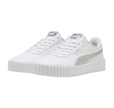 404511-01 Puma Carina 3.0 Metallic Whisper Kadın Spor Ayakkabı Beyaz