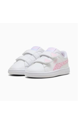 Puma Smash 3.0 Hearty V Inf 405639 01 Kız Çocuk Sneaker Ayakkabı Beyaz Pembe 22-27 
