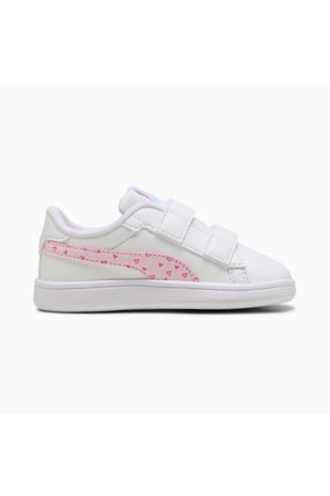 Puma Smash 3.0 Hearty V Inf 405639 01 Kız Çocuk Sneaker Ayakkabı Beyaz Pembe 22-27 