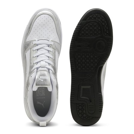 Rebound V6 Low Metallic Kadın Beyaz Sneaker Ayakkabı 40605502