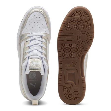 Rebound V6 Low Metallic Kadın Beyaz Sneaker Ayakkabı 40605501