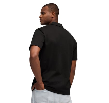 692560-01 Puma Ess Elevated Material Polo Erkek T-Shirt Siyah