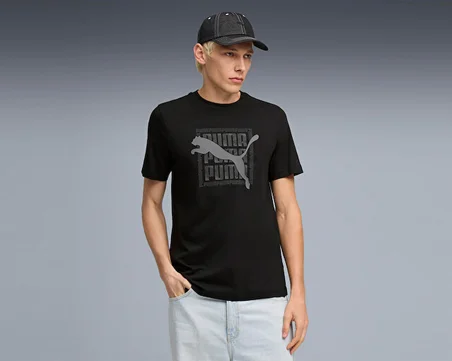 Puma Graphic Tee Erkek Günlük Tişört 69177501 Siyah