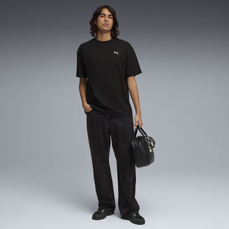 Puma 692018 01 ESS ELEVATED Erkek Geniş Kalıp Kuş Gözü Jakarlı T-Shirt
