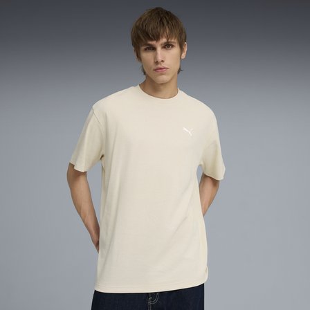 Puma 692018 87 ESS ELEVATED Erkek Geniş Kalıp Kuş Gözü Jakarlı T-Shirt