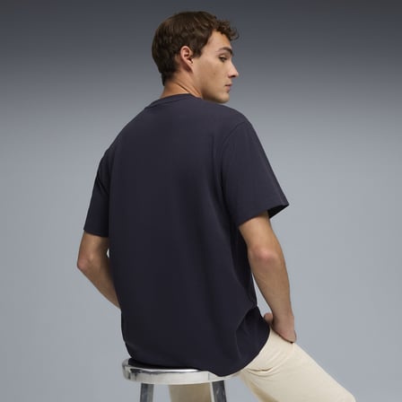 Puma 692018 16 ESS ELEVATED Erkek Geniş Kalıp Kuş Gözü Jakarlı T-Shirt