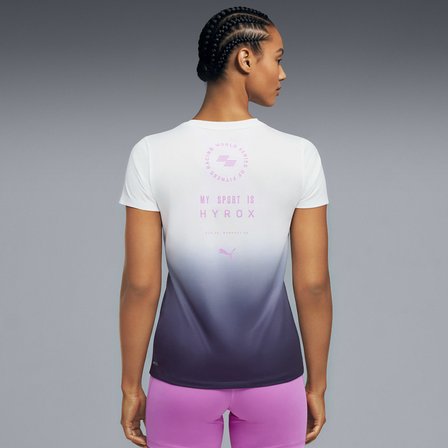 Puma x Hyrox Poly Graphic Kadın Beyaz Antrenman T-Shirt