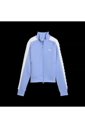 T7 Jacket Mavi Kadın Fermuarlı Üst