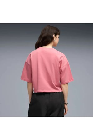 WARDROBE ESS Oversized Tee Pembe Kadın T-Shirt