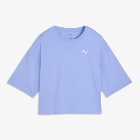 Puma Wardrobe Essentials Oversized  Kadın Mor T-Shirt