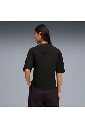 DARE TO Fitted Waist Tee Siyah Kadın T-Shirt