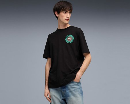 Puma Sunset Drıve Relaxed Tee Erkek Günlük Tişört 63439501 Siyah